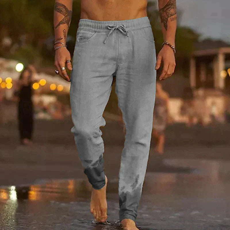 Lino – Pantalón casual de corte ajustado