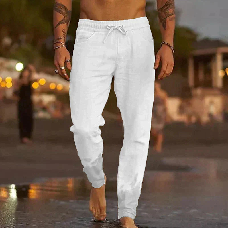 Lino – Pantalón casual de corte ajustado