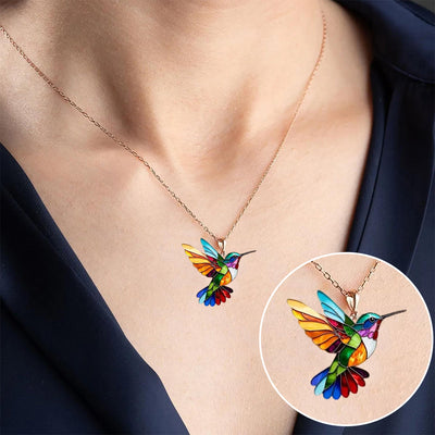 Collar Colibrí Multicolor – La belleza de la naturaleza
