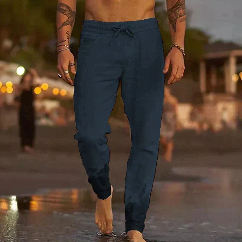 Lino – Pantalón casual de corte ajustado