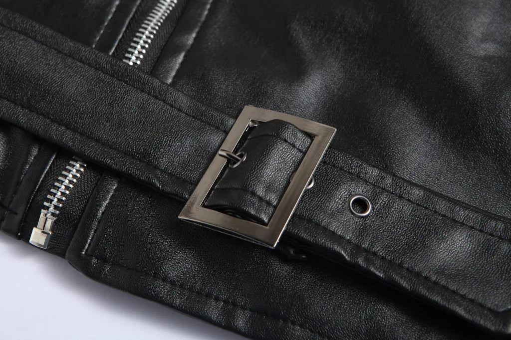 Fabro | Chaqueta de cuero clásica de motorista