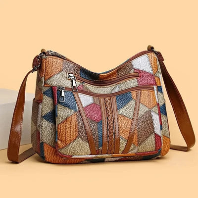 Emma | Bolso de mano de cuero mosaico